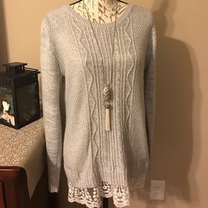 NWOT soft lace sweater